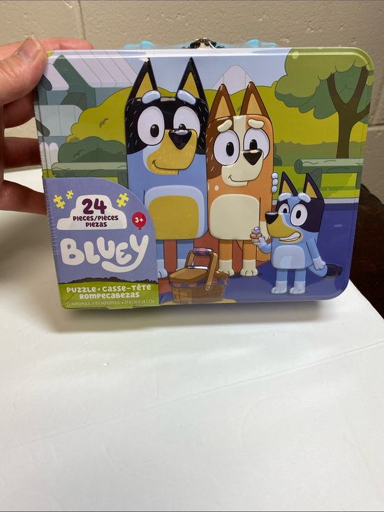 Bluey Other - Bluey 24-Piece Puzzle Tin - Blue, Yellow, Orange